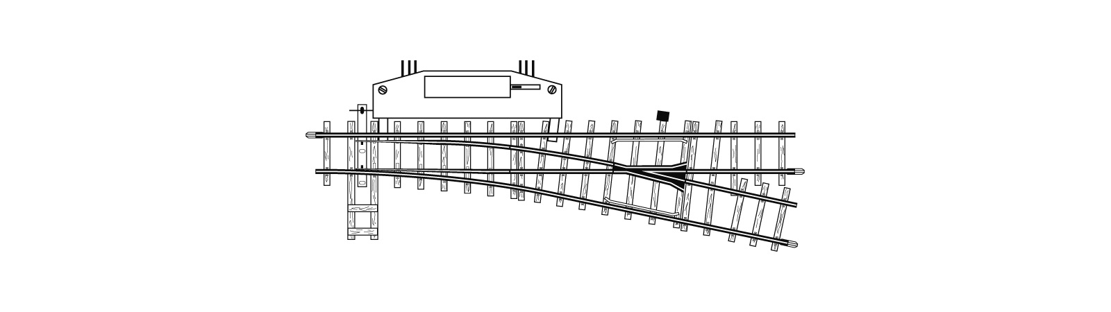 12° elektr. Weiche rechts 162,3mm, R 515 12° elektr. Weiche rechts 162,3mm, R 515
