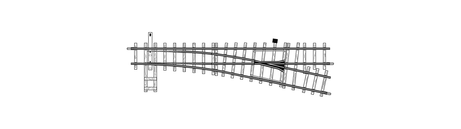 12° Weiche rechts, 162,3 mm, R 515 mm 12° Weiche rechts, 162,3 mm, R 515 mm